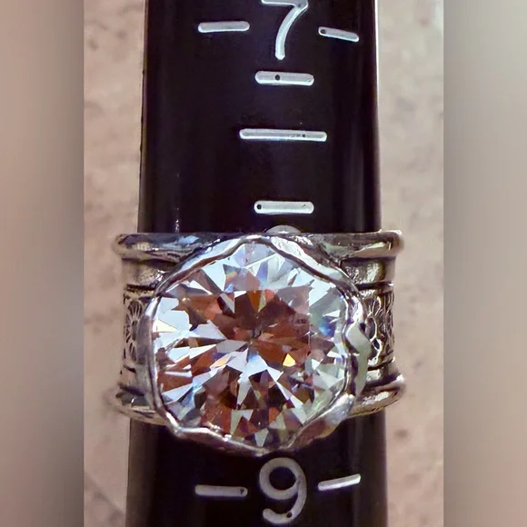 SILPADA DESIGNS .925 Sterling Silver & CZ “QUEEN FOR A DAY” Ring #R2208_Size 8.5 - Picture 2 of 8